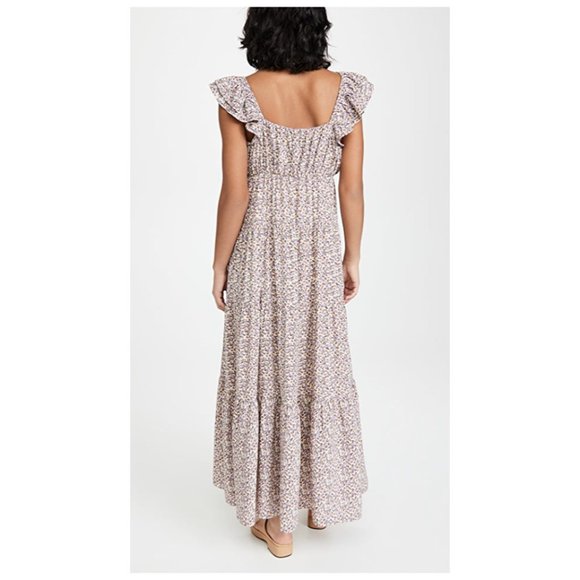 English Factory | Floral Ruffle Sleeve Maxi Dress | Color Ivory Multi | Size M - Picture 2 of 9